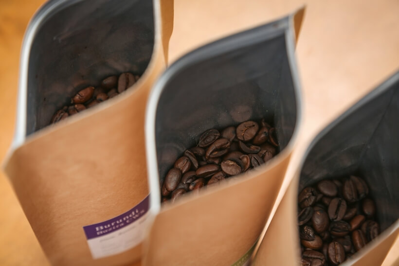 コーヒー袋　コーヒー豆